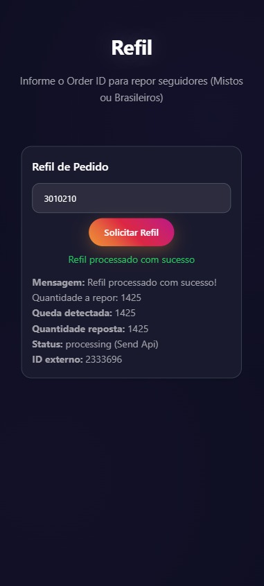 Reposição de seguidores